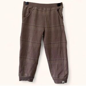 24M Easy Peasy Organic Cotton Modal Windowpane Plaid Minimalist Unisex Joggers